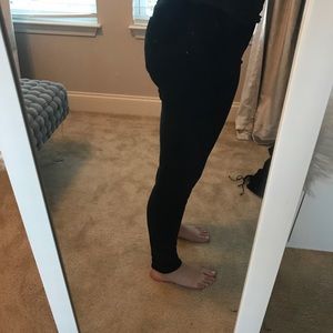 Black velvet Hudson pants